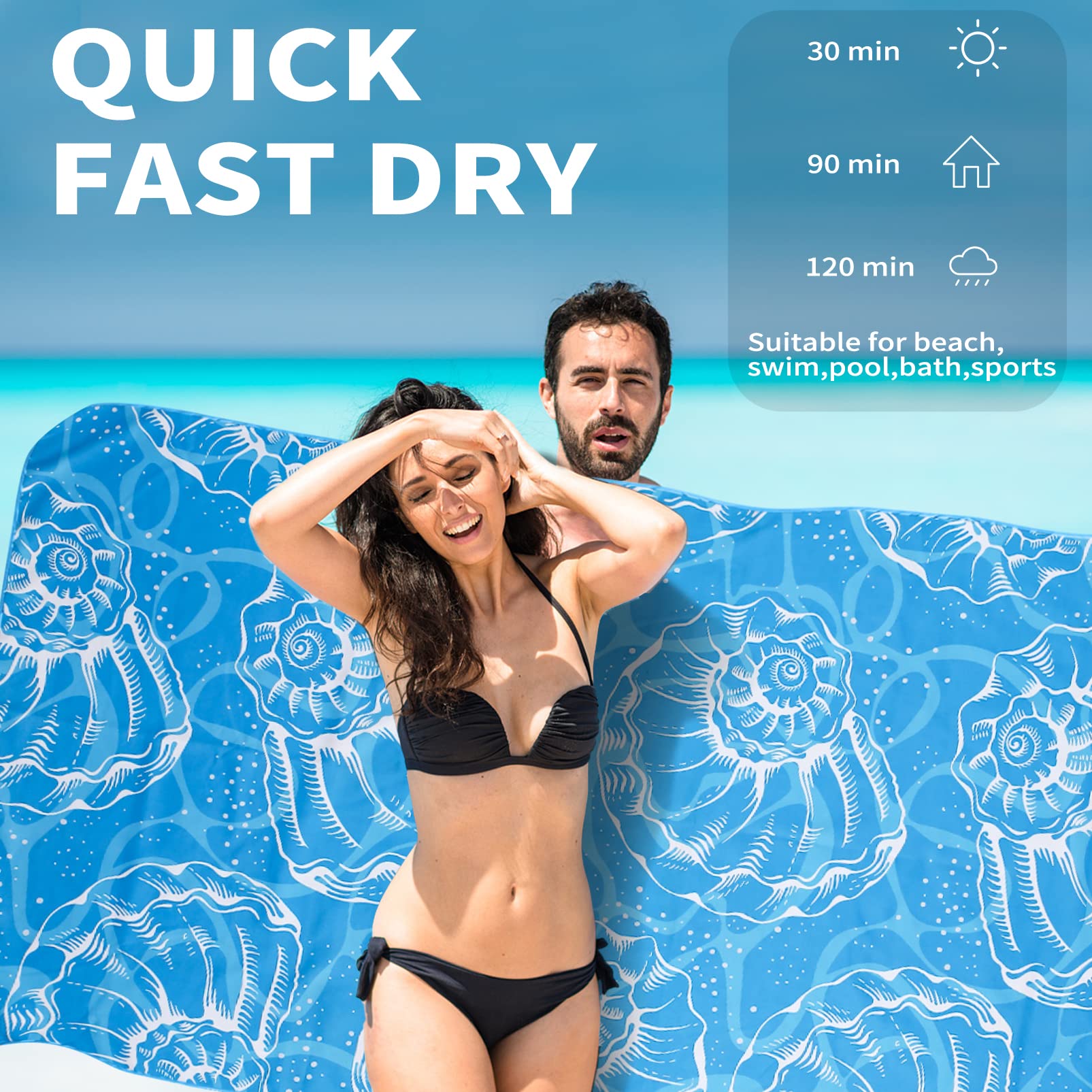 Gomust beach towel sand-free design emphasizes easy cleanup and sand-free lounging