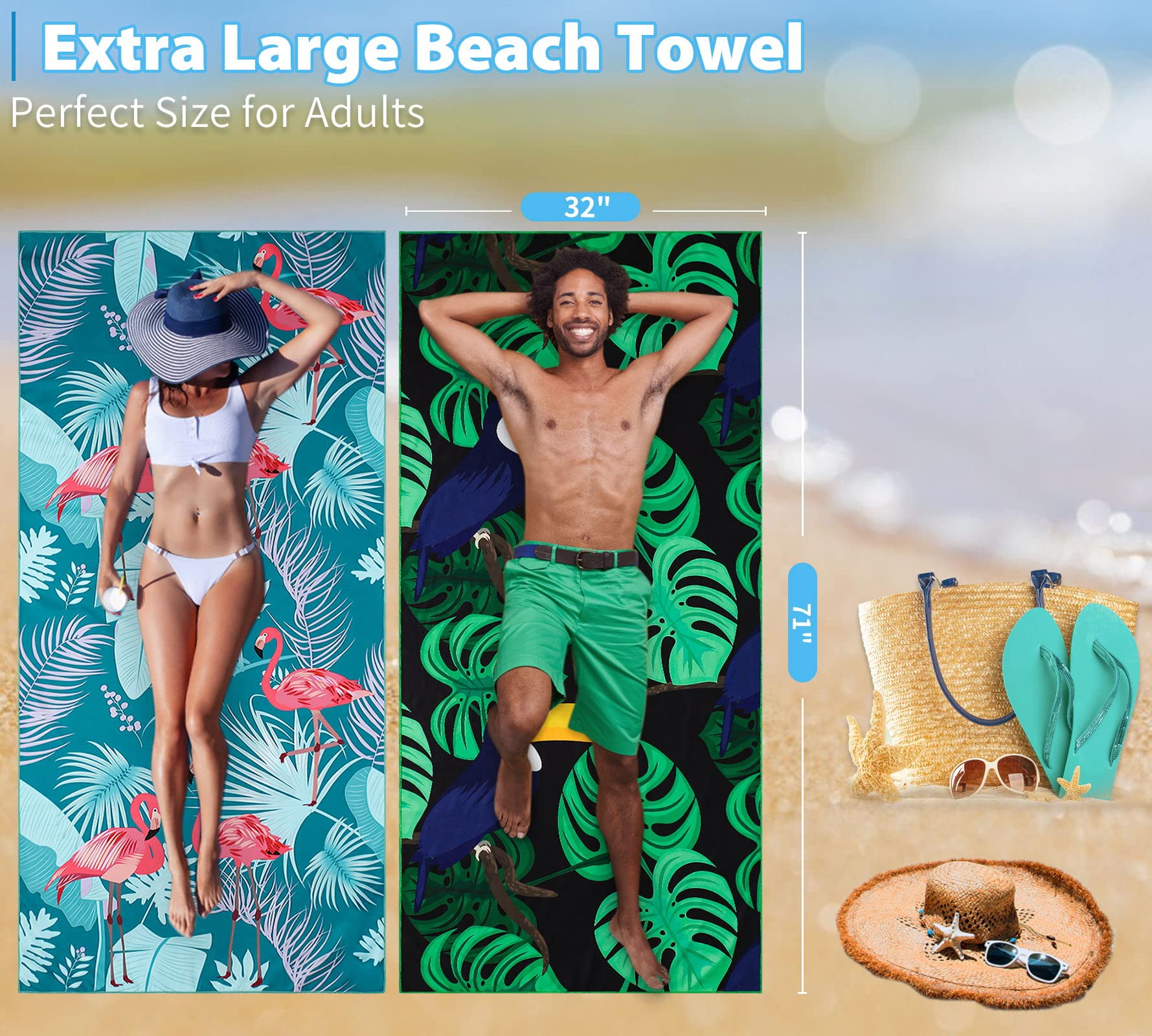 Gomust beach towel sand-free-microfiber surface demonstrates clean lounging.
