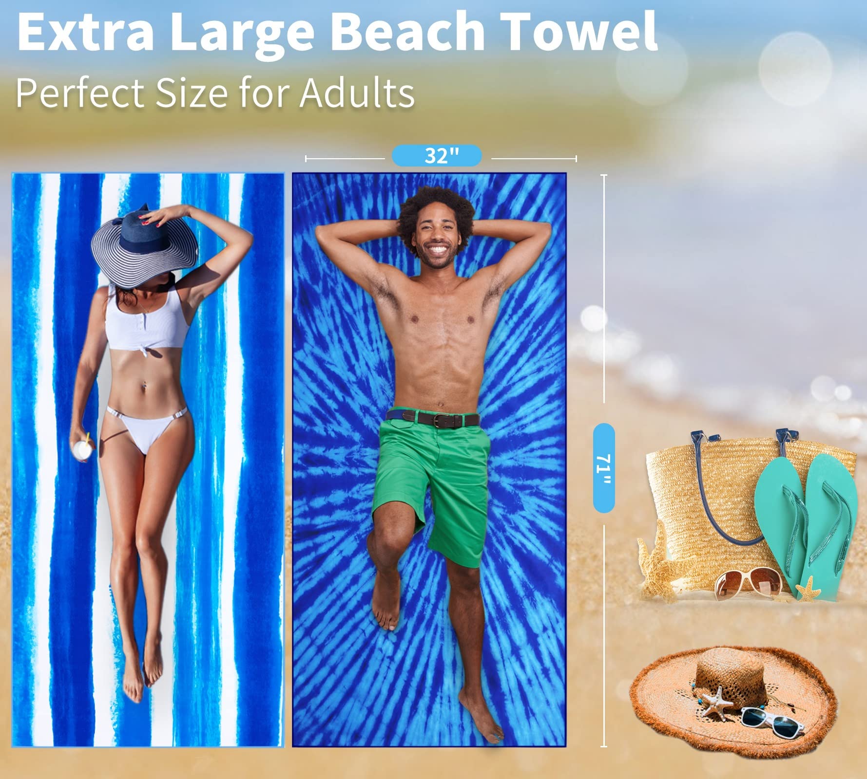 Gomust gift-ready beach towel set perfect for vacationers.