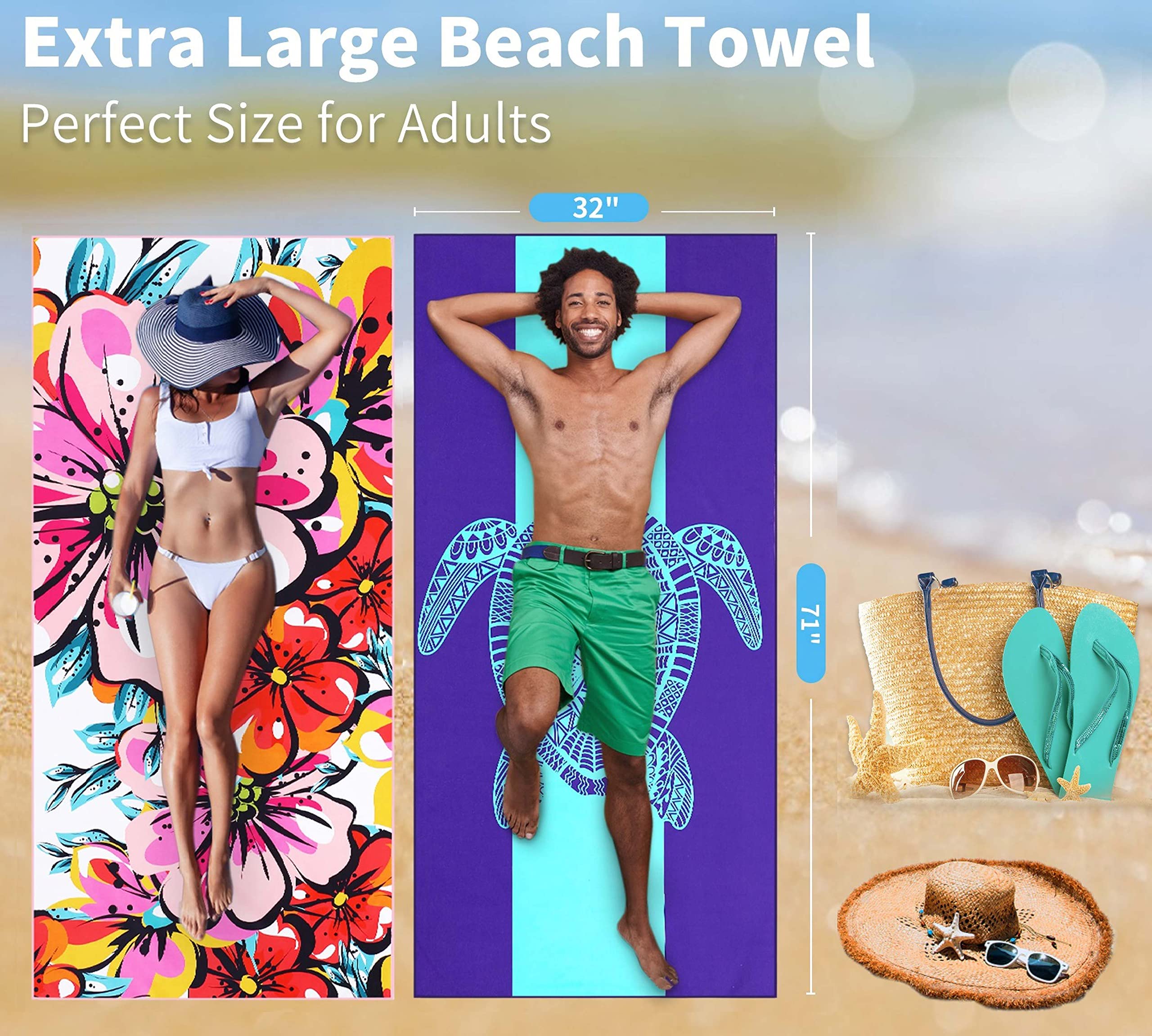 Gomust gift-ready vacation beach towel with fashion-forward design