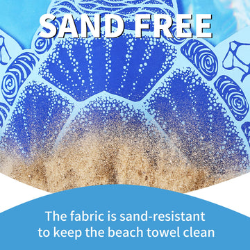 Gomust sand-free towel keeps sand at bay after swimming.