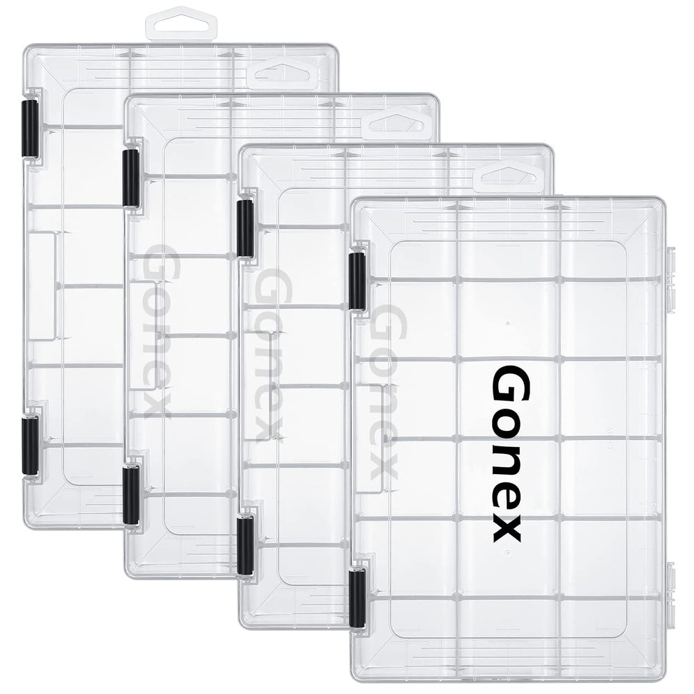 Gonex 3600 tackle trays 4-pack with transparent plastic