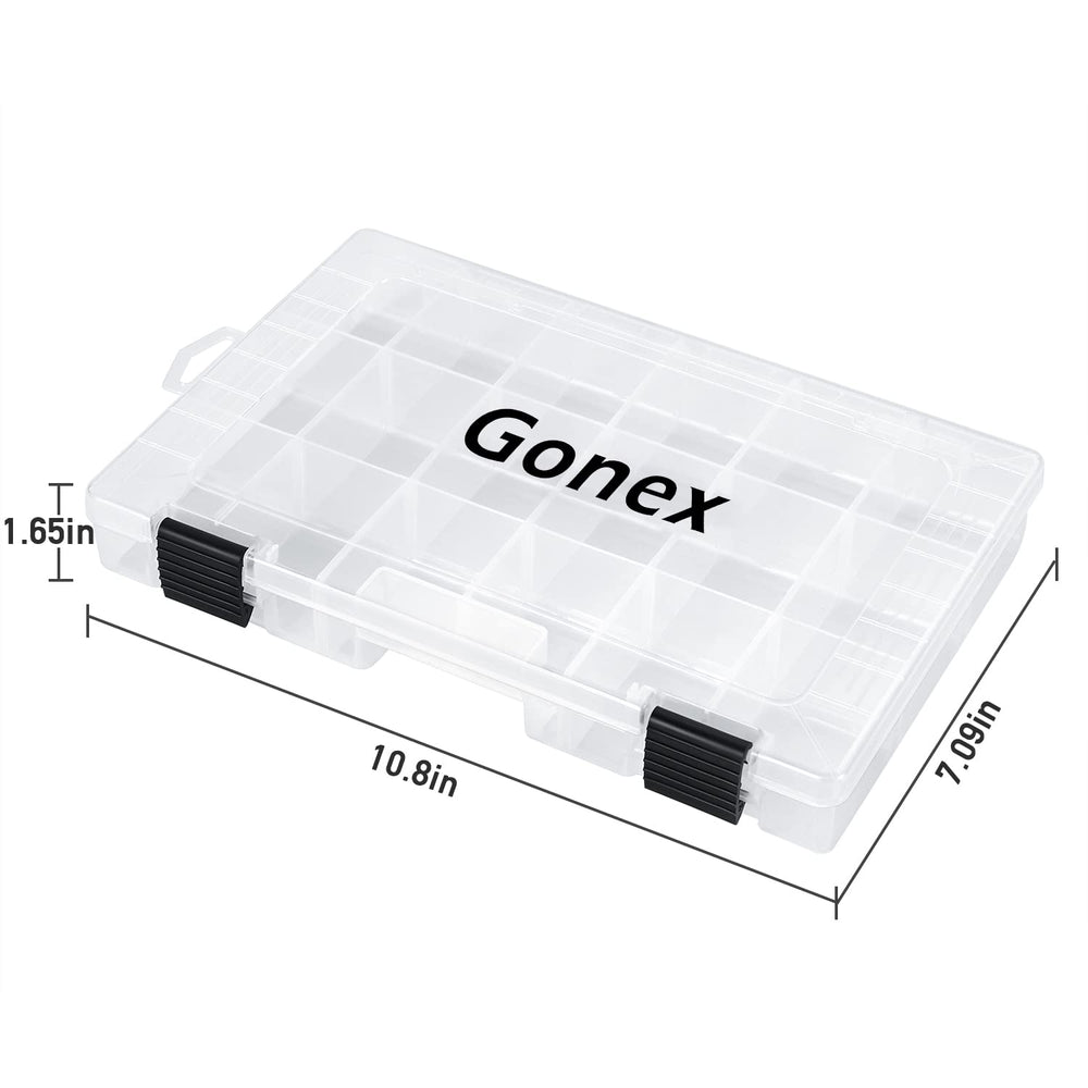 Gonex 3600 tackle trays with adjustable dividers to customize grids.