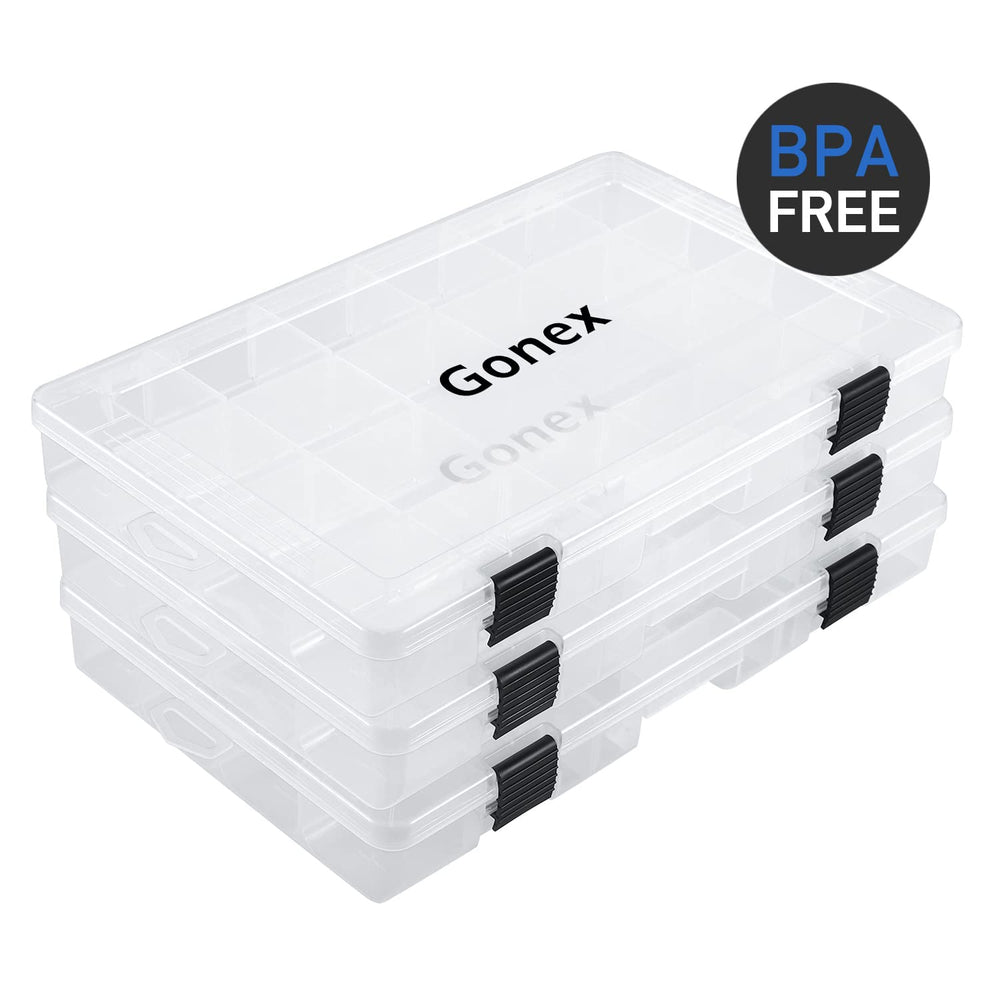 Gonex 3600 tackle trays standard size fits common tackle boxes.