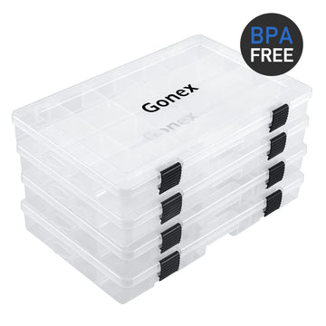 Gonex 3700 tackle tray interchangeable size fits in standard boxes and backpacks.