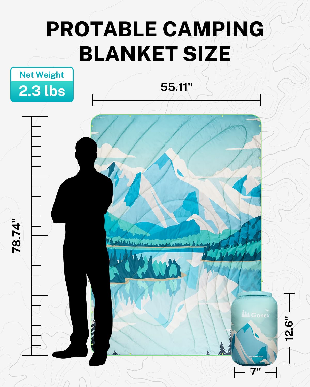 Gonex AeroWarmth Denali-stitching pattern boosts durability and shape