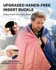Gonex packable roll-top sack compactly packing the blanket for travel.