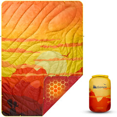 Gonex camping blanket with Aero-Warmth core delivers lightweight warmth for chilly camping nights.