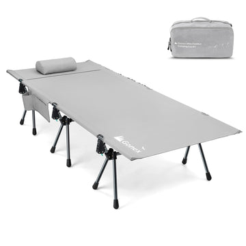 Gonex camping cot wide surface for comfortable side sleeping outdoors.