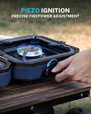 Gonex camping stove 16000 BTU output for fast warming and cooking