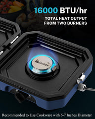 Gonex camping stove 2 burners enables multitasking meals on site