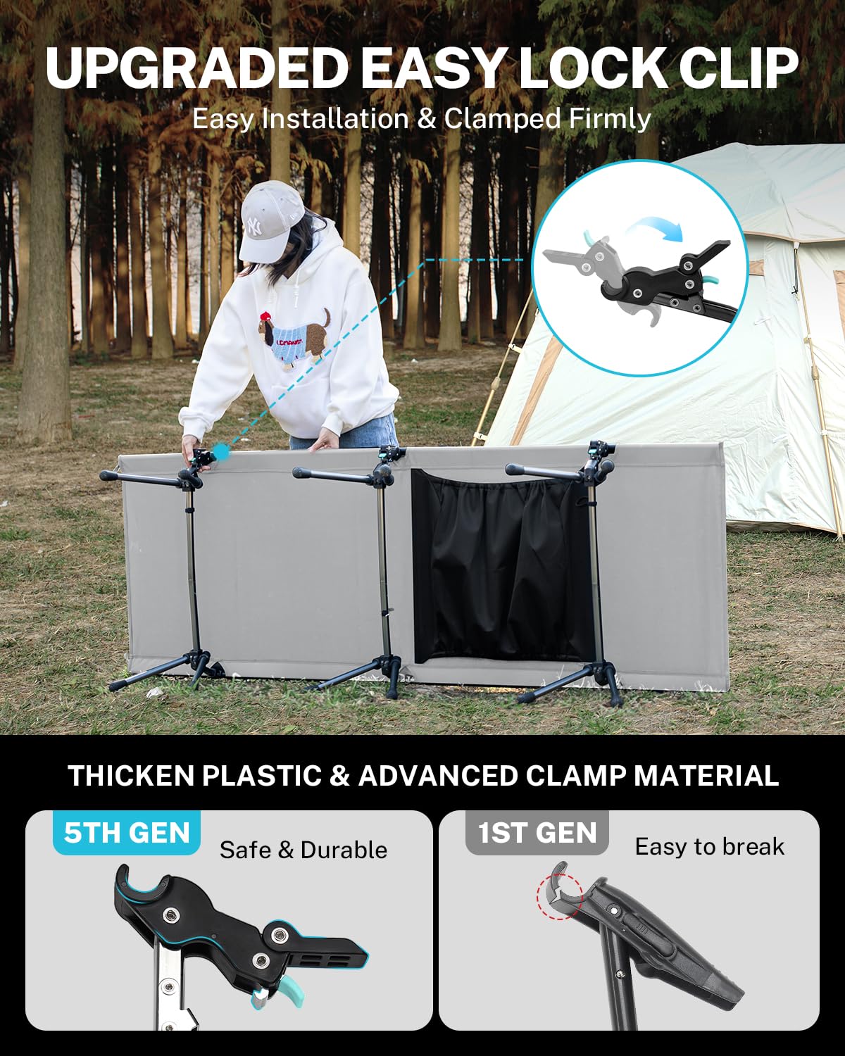 Gonex carrying bag and parts keeps camping gear organized.