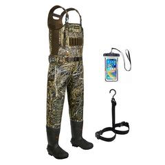 Gonex chest waders with 800G insulated boots for warm feet in cold water.