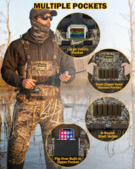 Gonex chest waders feature adjustable shoulder straps for a secure, comfortable fit.