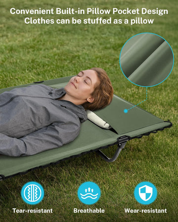 Gonex cot aluminum bars closeup emphasizes lightweight durability and stability.
