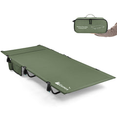 Gonex cot assembled view demonstrates sturdy outdoor sleep setup for adults.