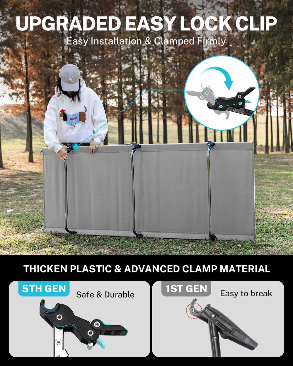 Gonex cot assembly steps demonstrated with lever-locking system.