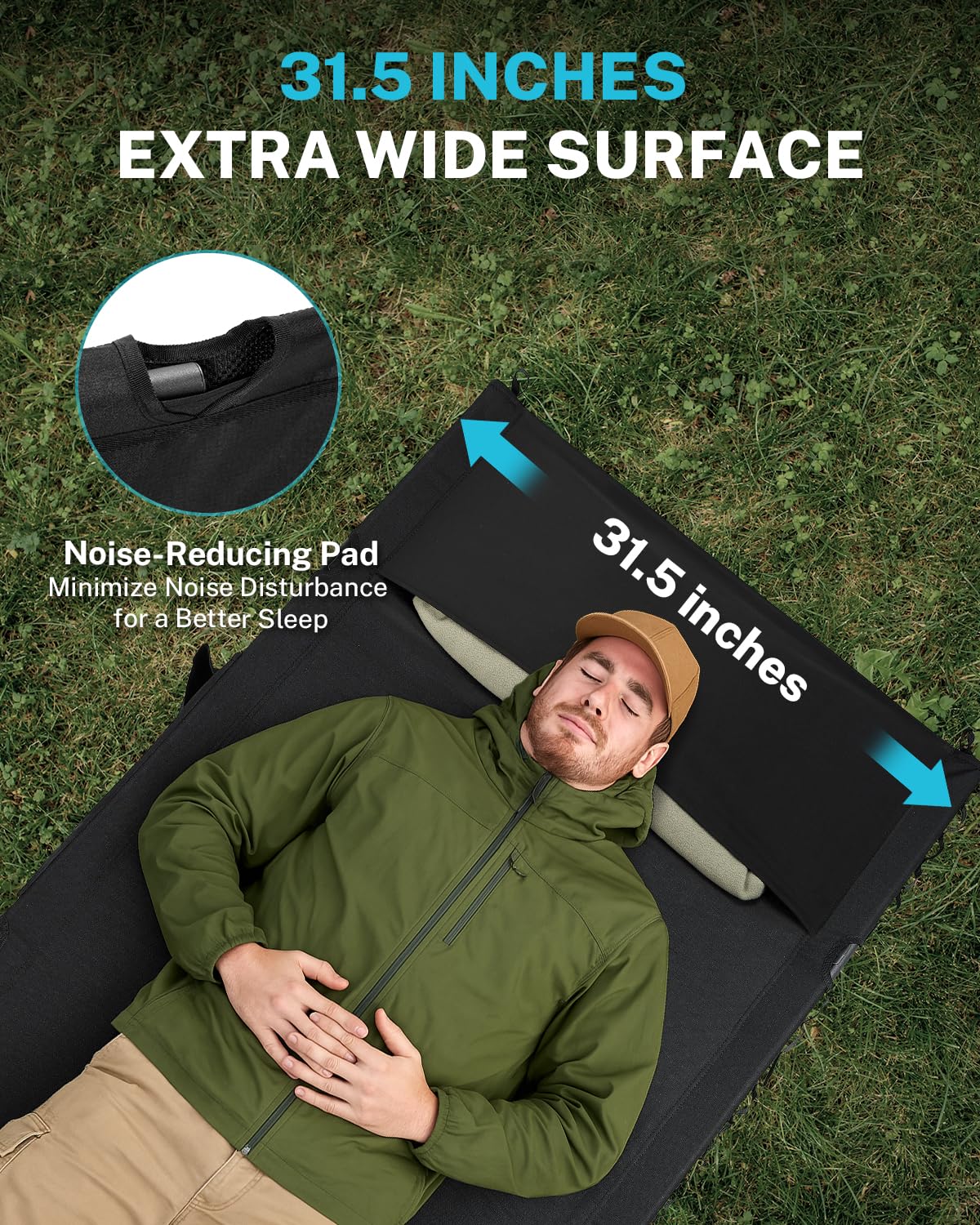 Gonex cot height modes provide versatile clearance for rugged or tent spaces.