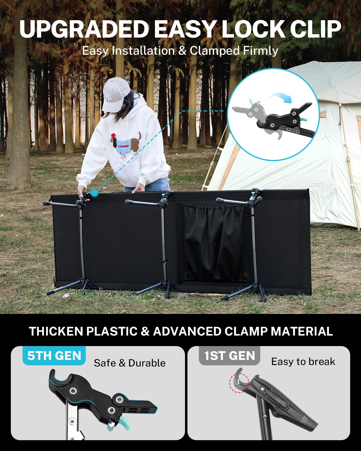 Gonex cot with side pockets keeps essentials within arm's reach.