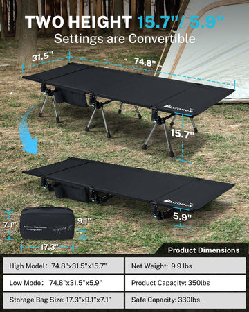 Gonex ultralight portable design fits in car trunks and backpacks.