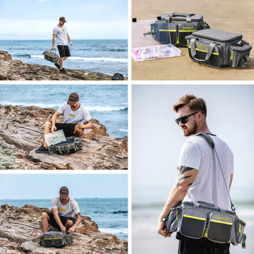 gonex fishing tackle bag 420d anti-tear material boosts durability