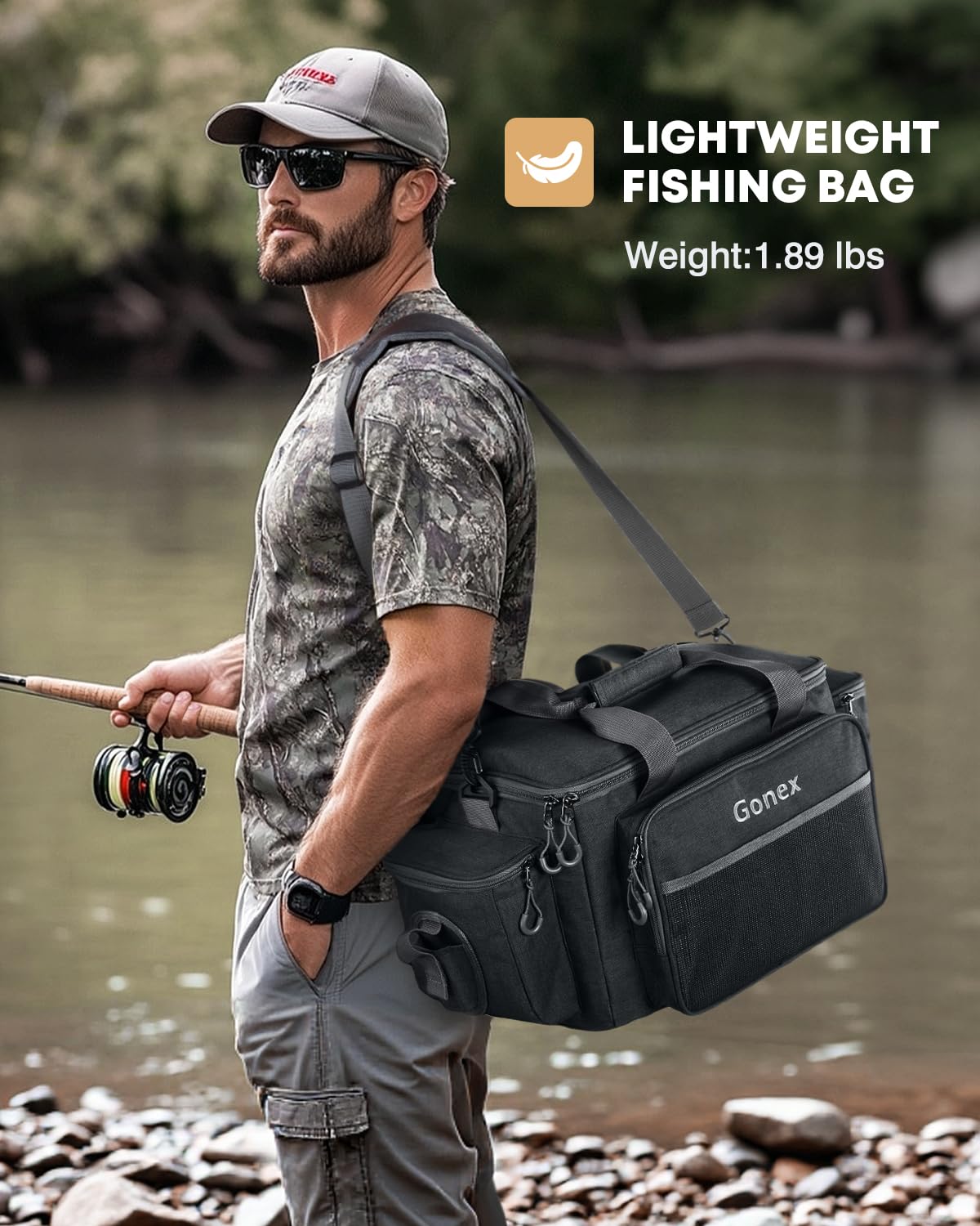 Carrying options: shoulder, hand, and cross-body with padded strap