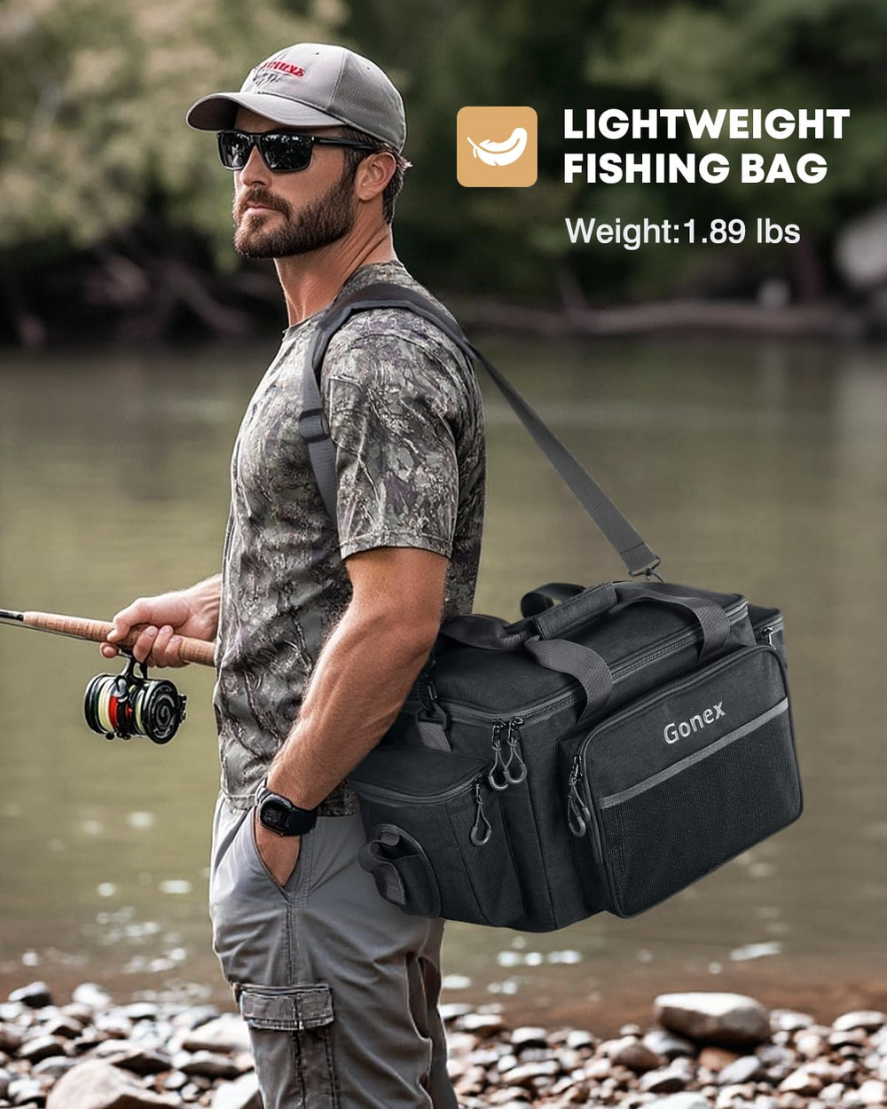Carrying options: shoulder, hand, and cross-body with padded strap