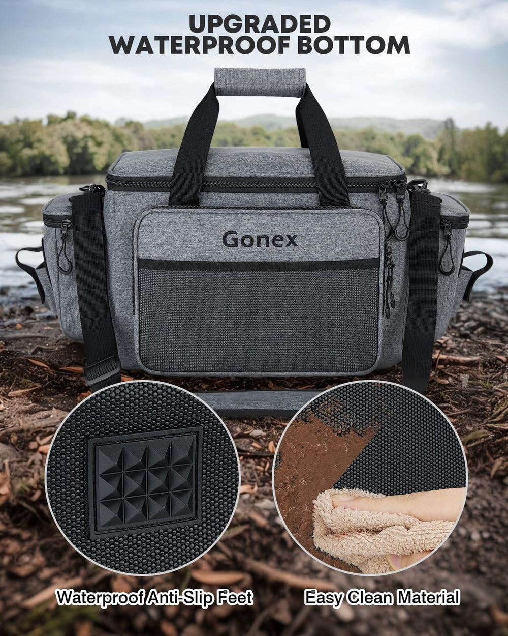Front pocket and side pockets for pliers storage