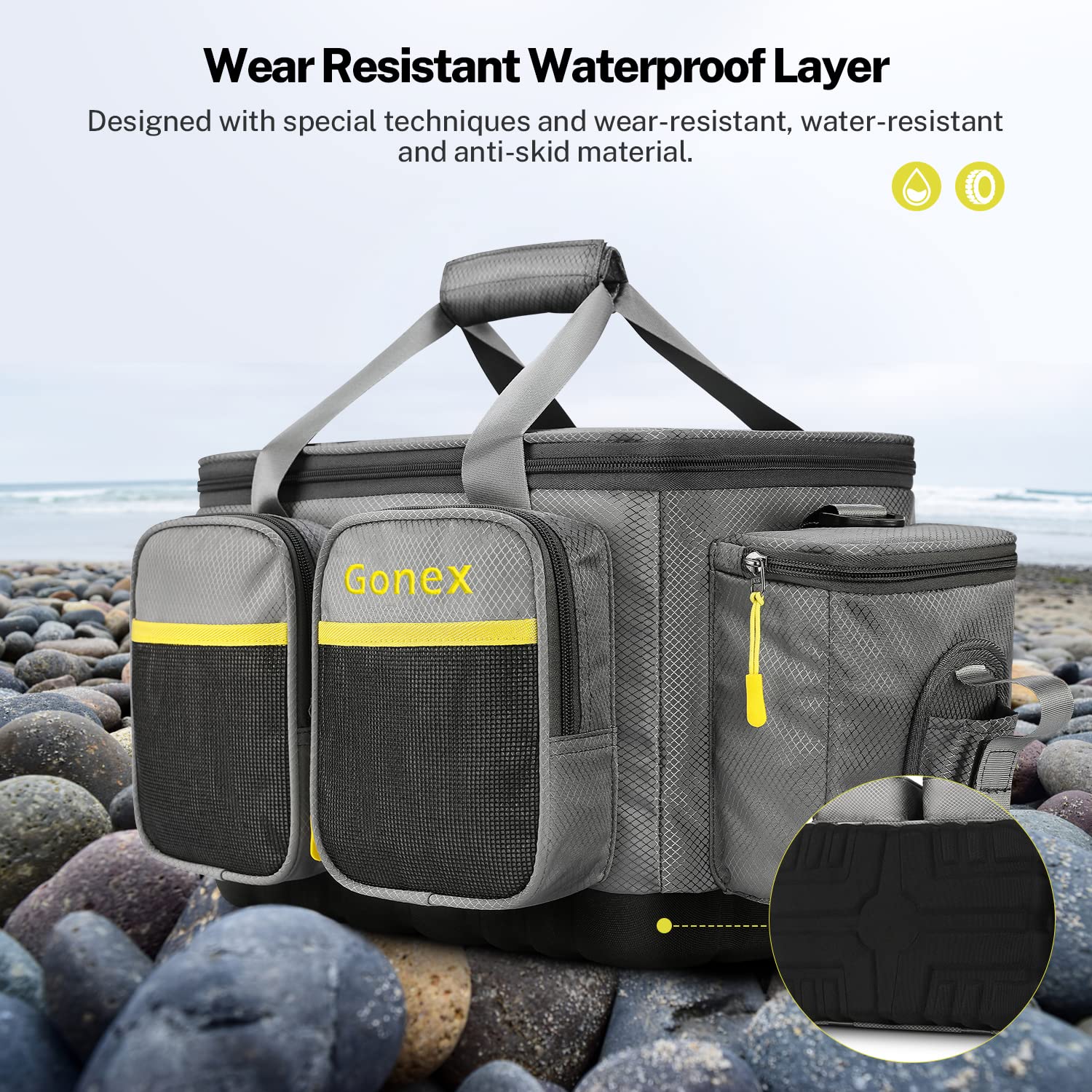 gonex fishing tackle bag transparent pvc pocket keeps valuables dry