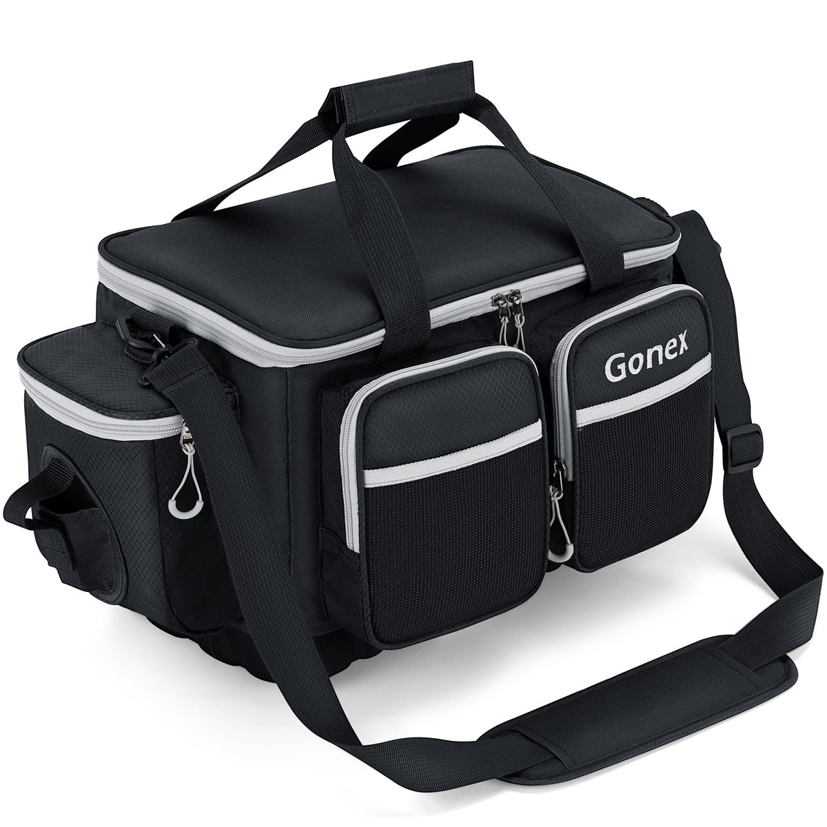 Gonex Fishing Tackle Bag bottom with water-resistant HDPE for stable, dry storage