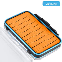 Gonex fly box durable material resists cracking on rugged riverbanks.