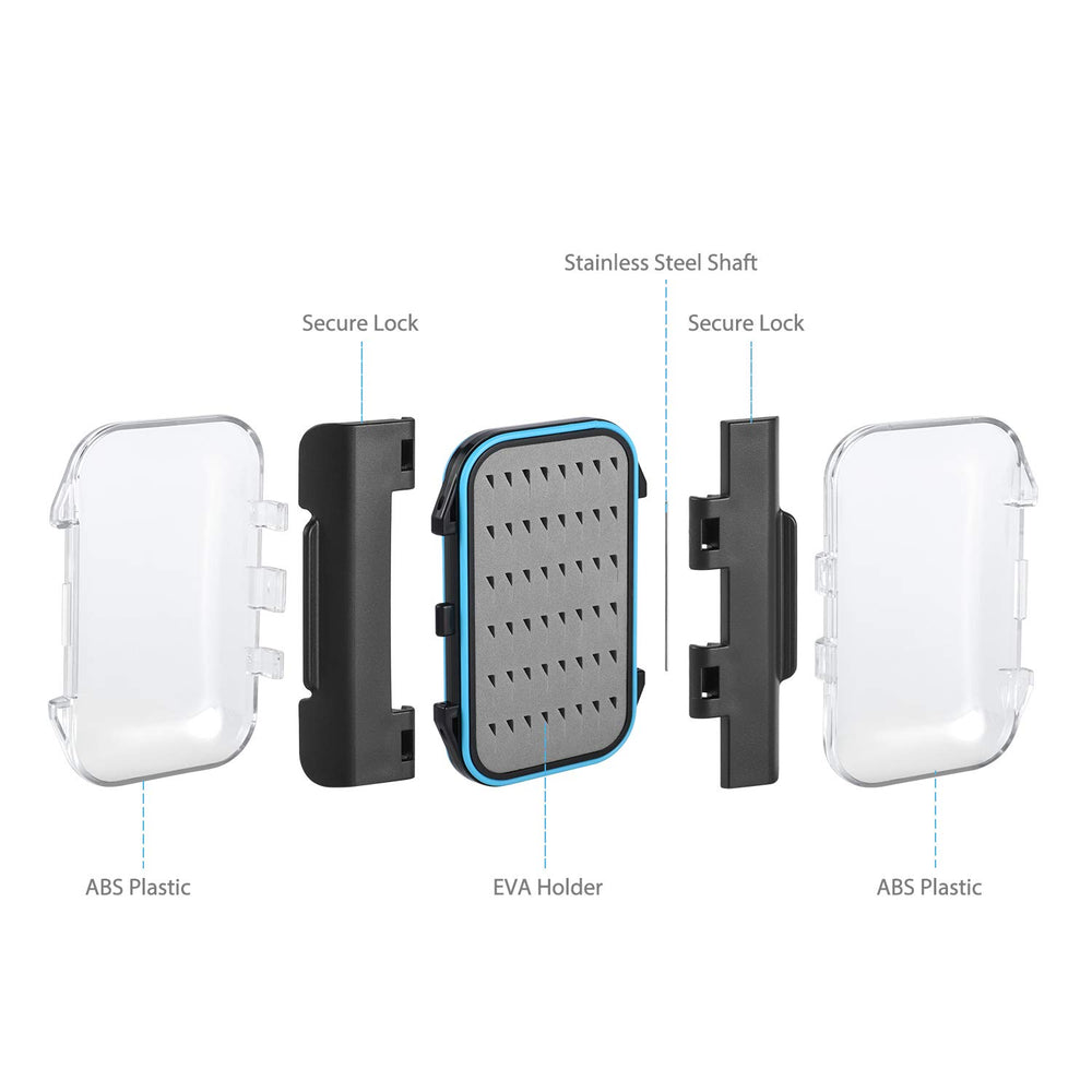 Gonex fly box floatable design stays afloat if dropped.