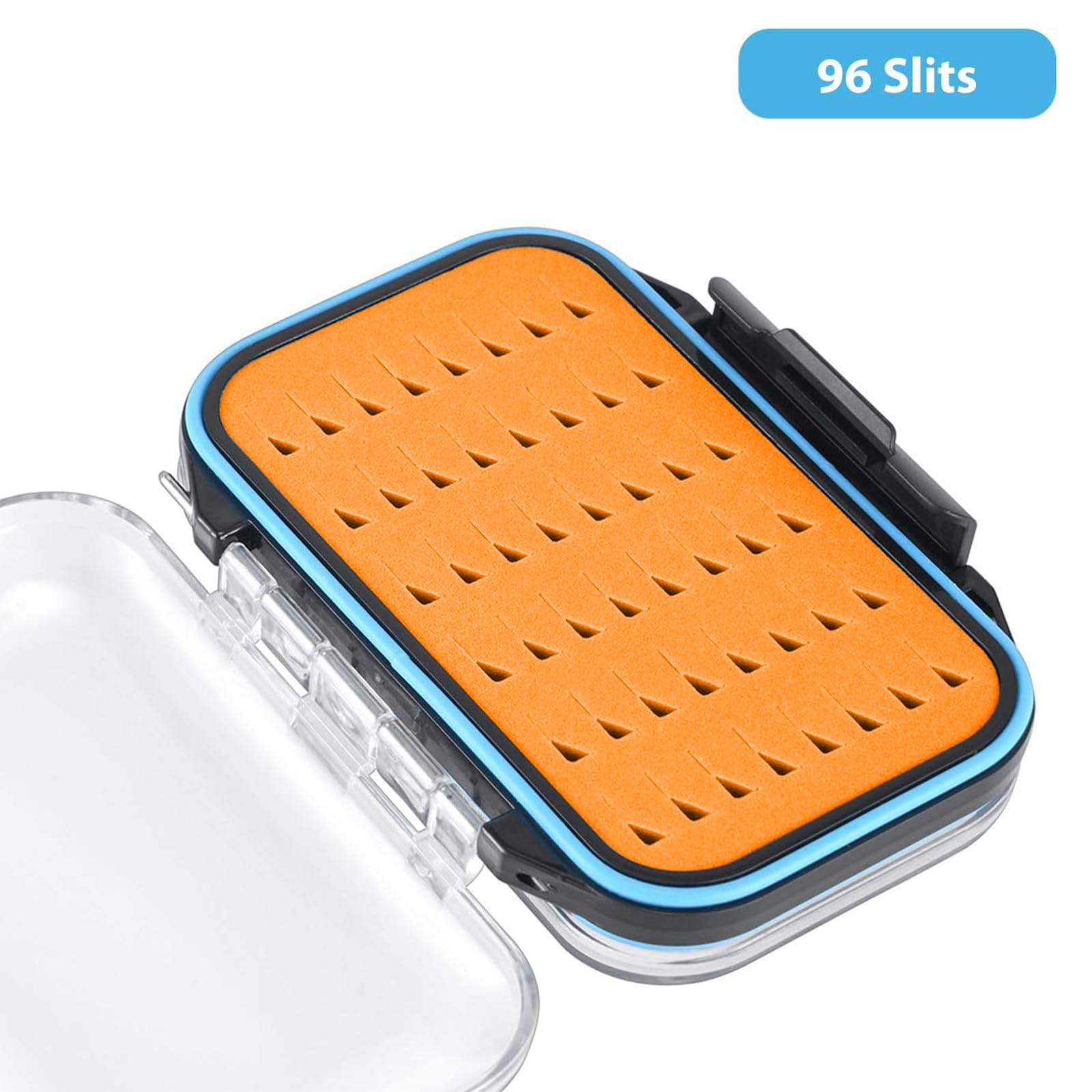 Gonex fly box foam insert securely holds flies without crushing.