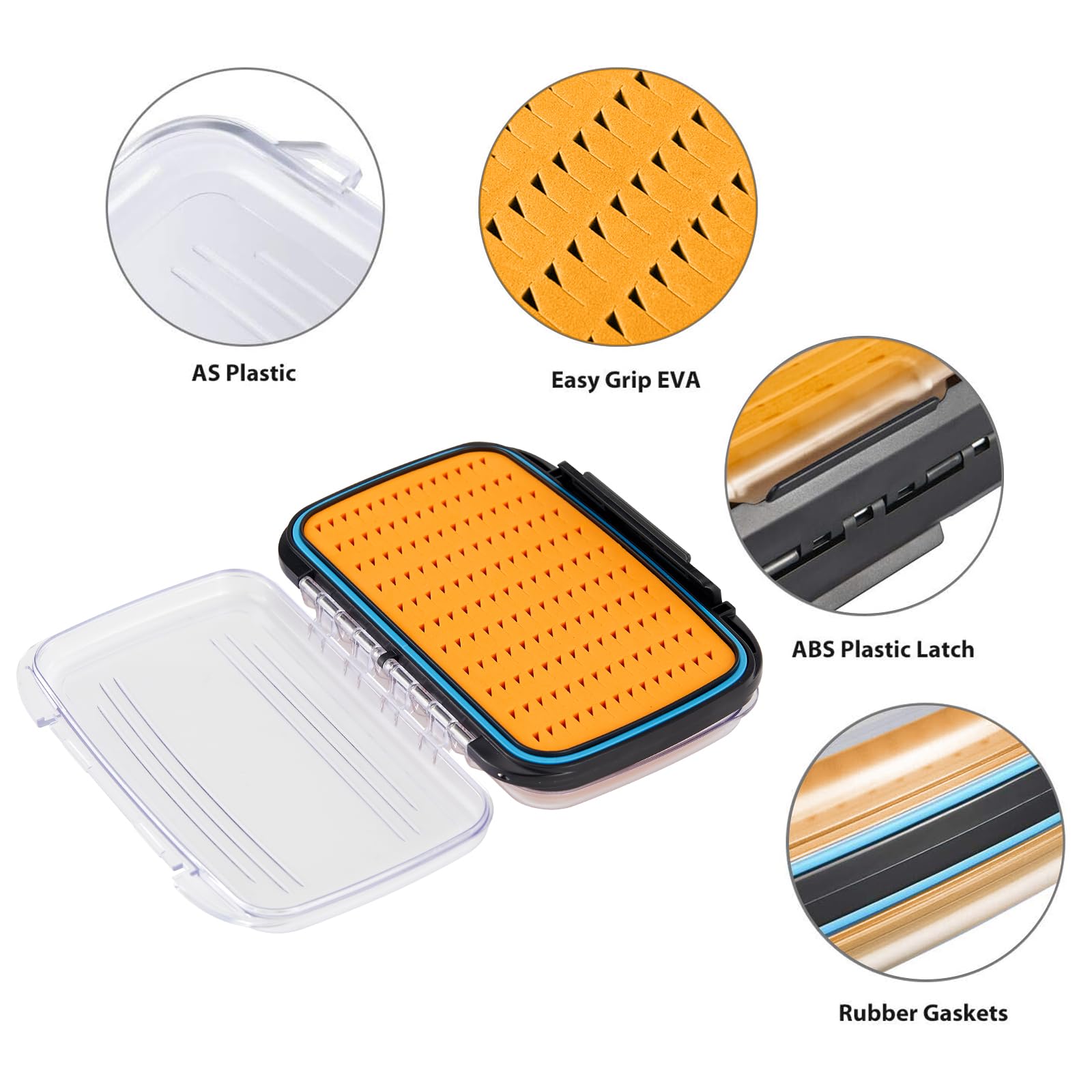 Gonex fly box size C dimensions showcased for larger fly collection.