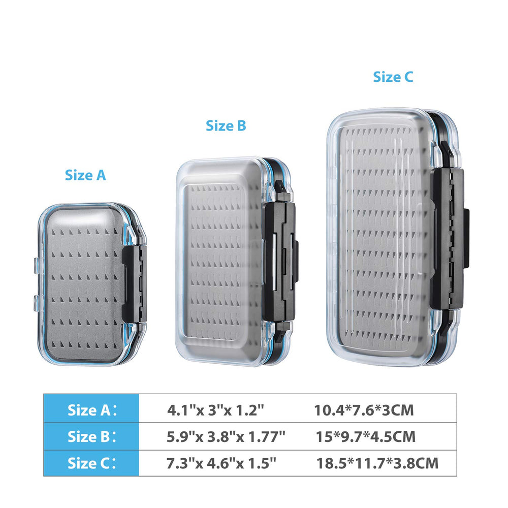Gonex fly box waterproof seal keeps contents dry during rain or spray.