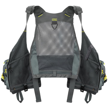 Close-up of the premium SBS zipper on the vest