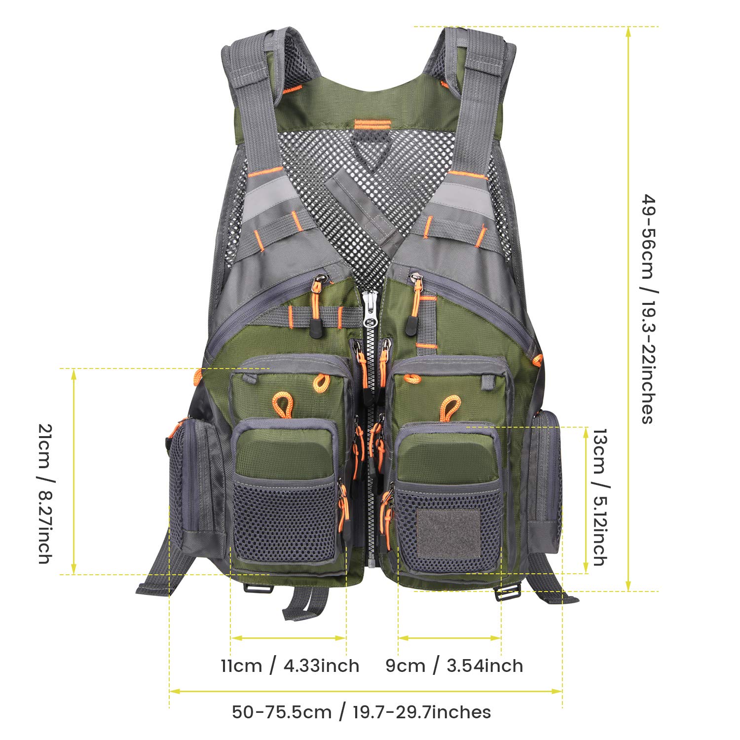 Gonex fly fishing vest multi-pocket design keeping tools within reach