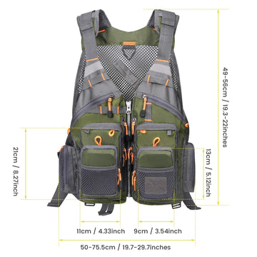 Gonex fly fishing vest multi-pocket design keeping tools within reach