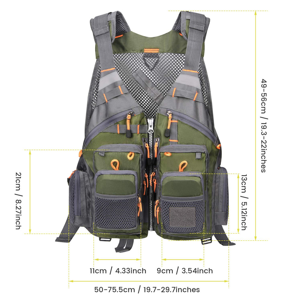 Gonex fly fishing vest multi-pocket design keeping tools within reach