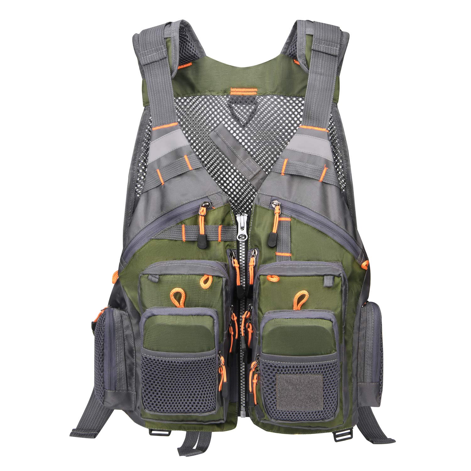 Reflective stripes on front and back of Gonex vest
