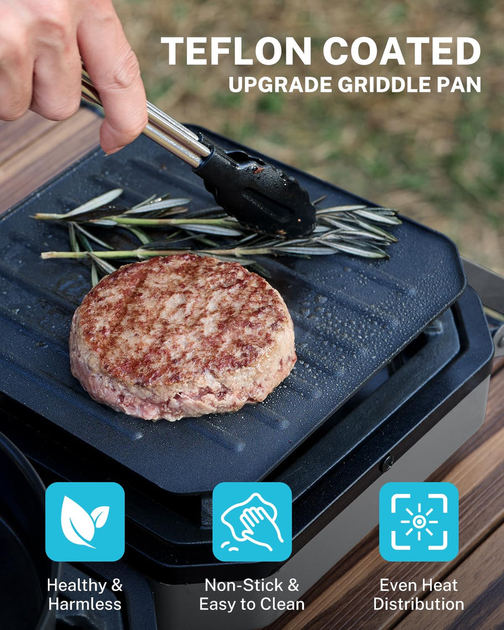 Gonex stove with heat-resistant coating stays cooler to touch during use.