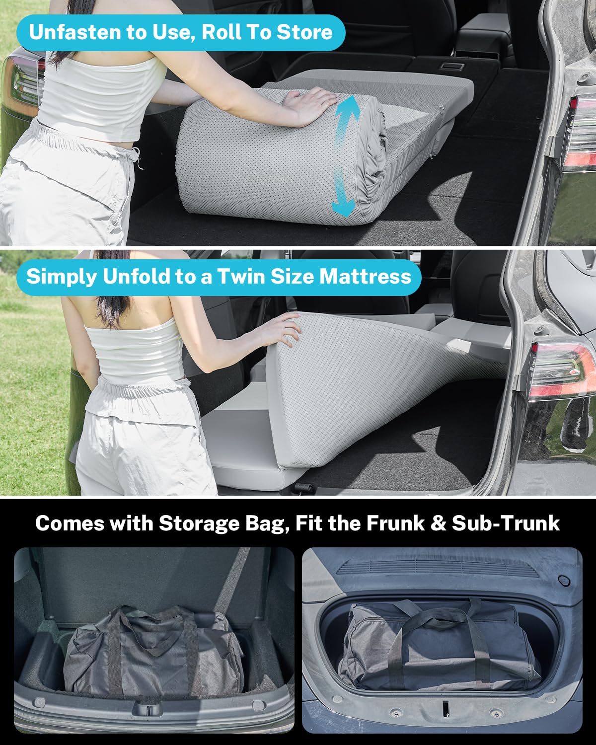 Gonex memory foam mattress removable cover is machine washable for easy cleaning