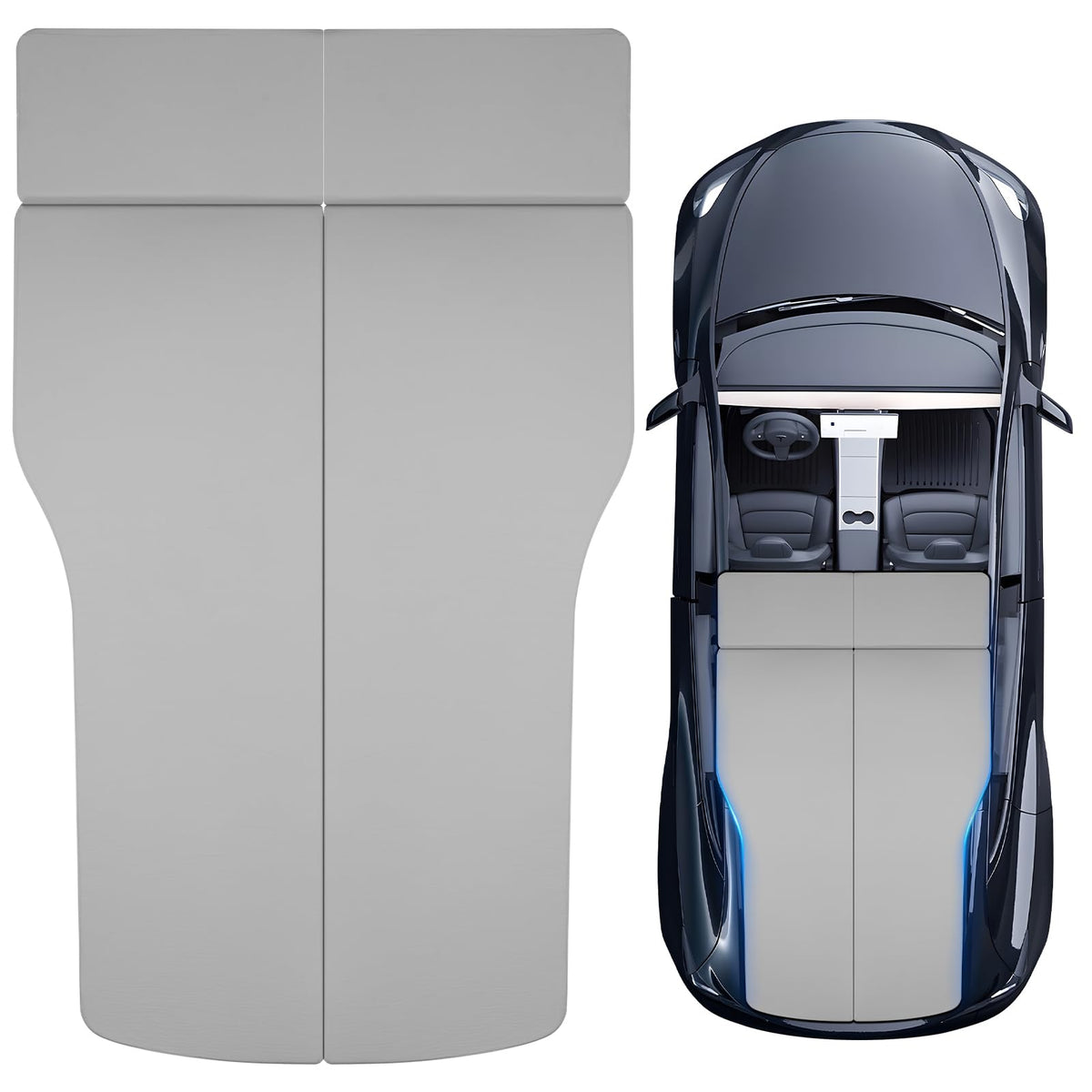 Gonex memory foam mattress fits Tesla Model Y backseat for a cozy travel bed
