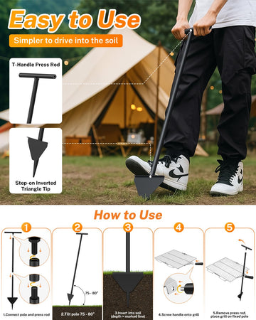 Gonex portable campfire grill bag included for easy storage and transport