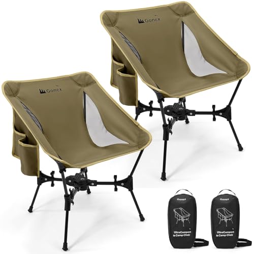 Gonex portable camping chair folded for ultra-compact transport