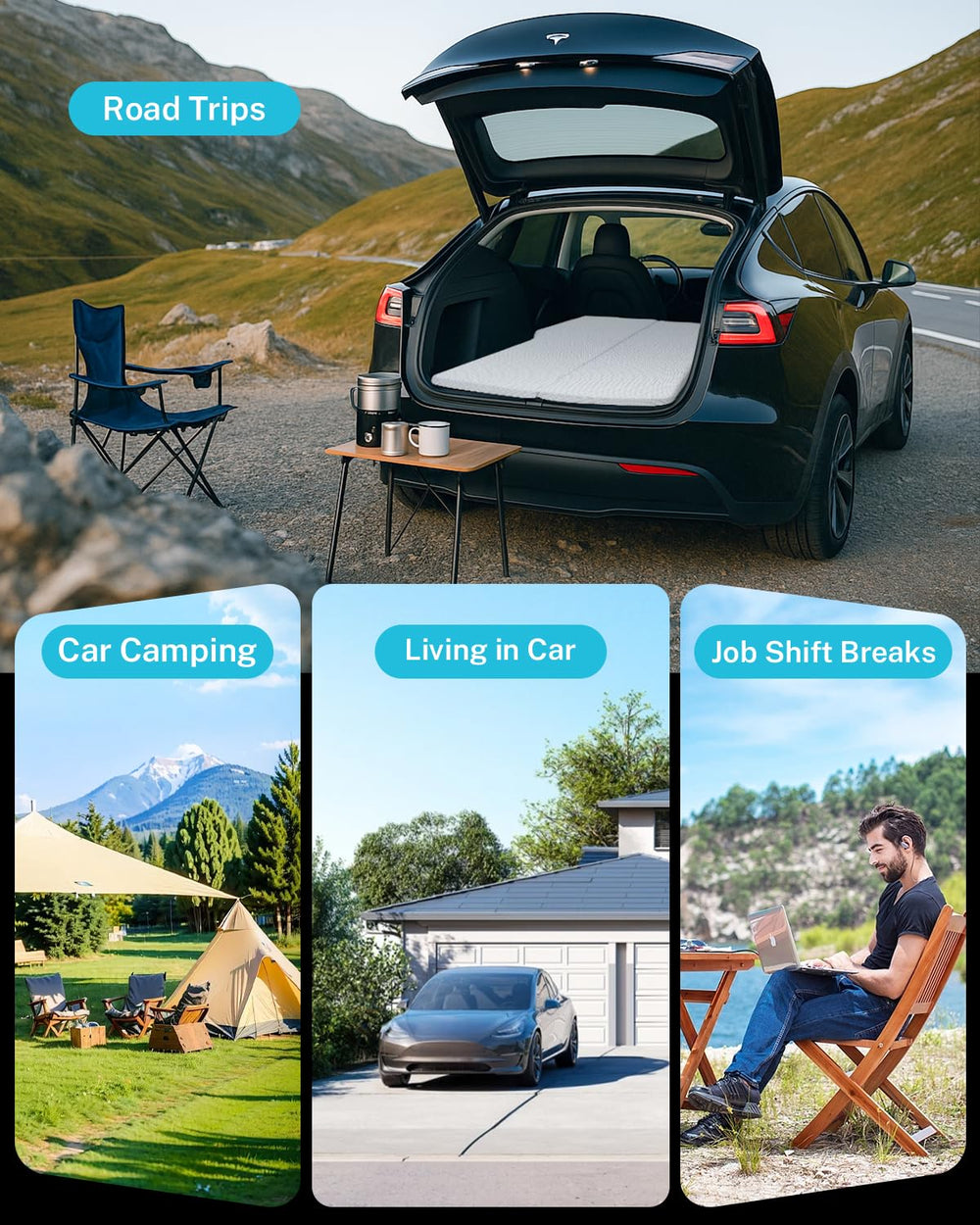 Gonex portable car camping mattress ideal for road trips