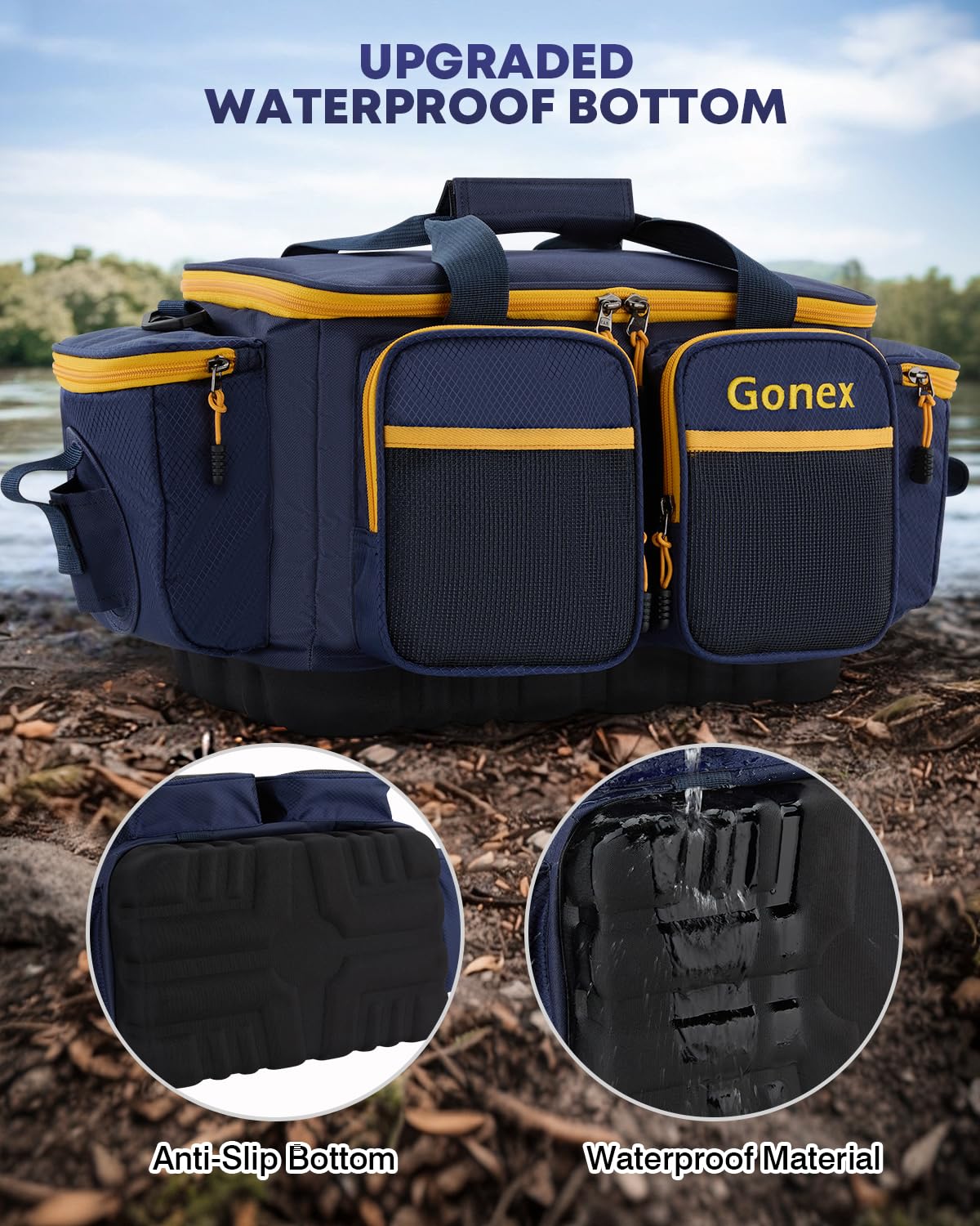 Gonex ergonomic shoulder straps offer comfortable all-day carry
