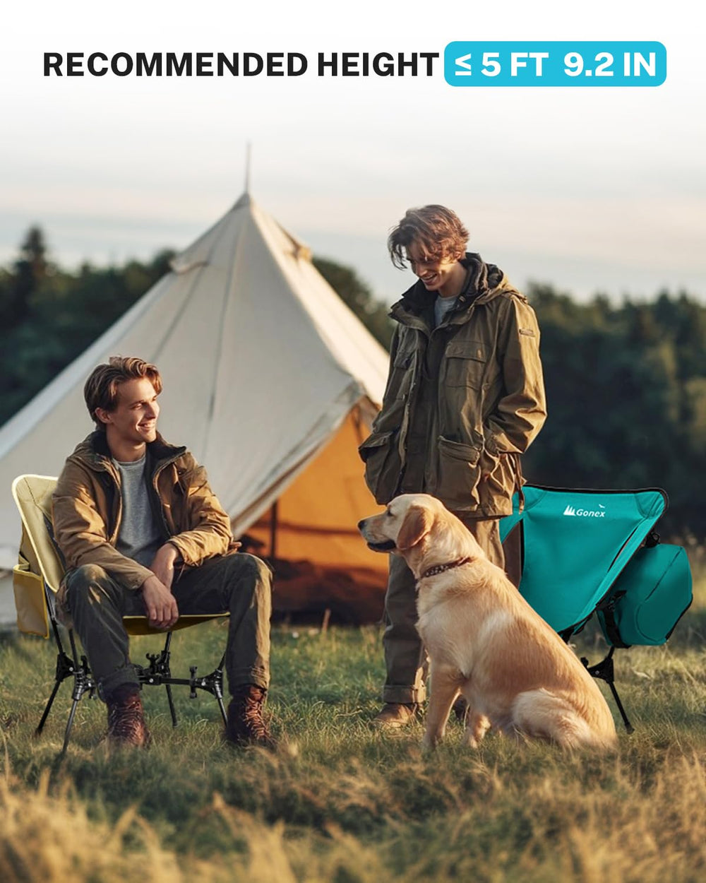 Gonex ultralight chair weighs 3.3 pounds for easy trekking.