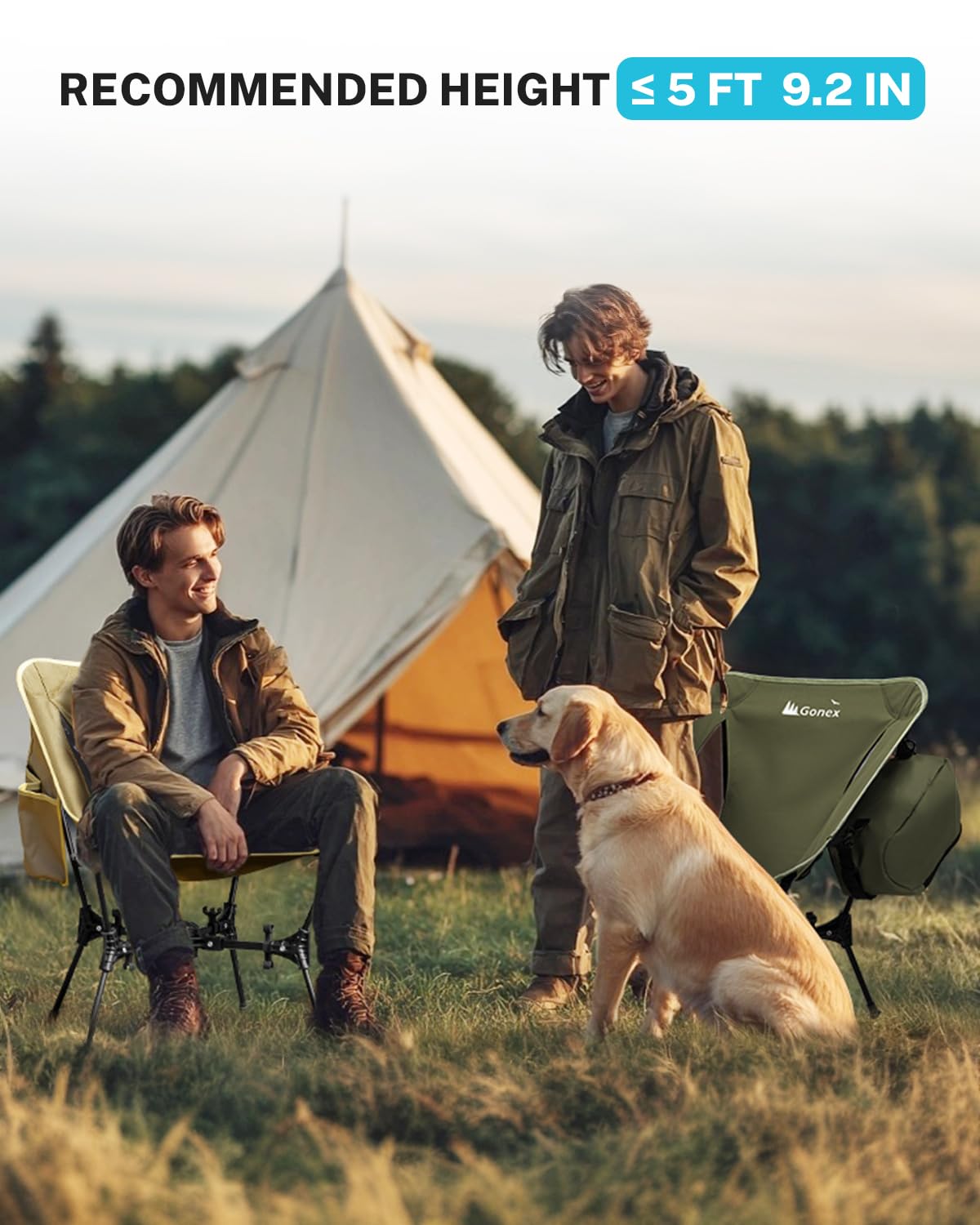Gonex ultralight chair supports up to 330 lbs on varied terrain.