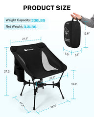 Gonex ultralight chair at 3.3 lbs for backpacking comfort.